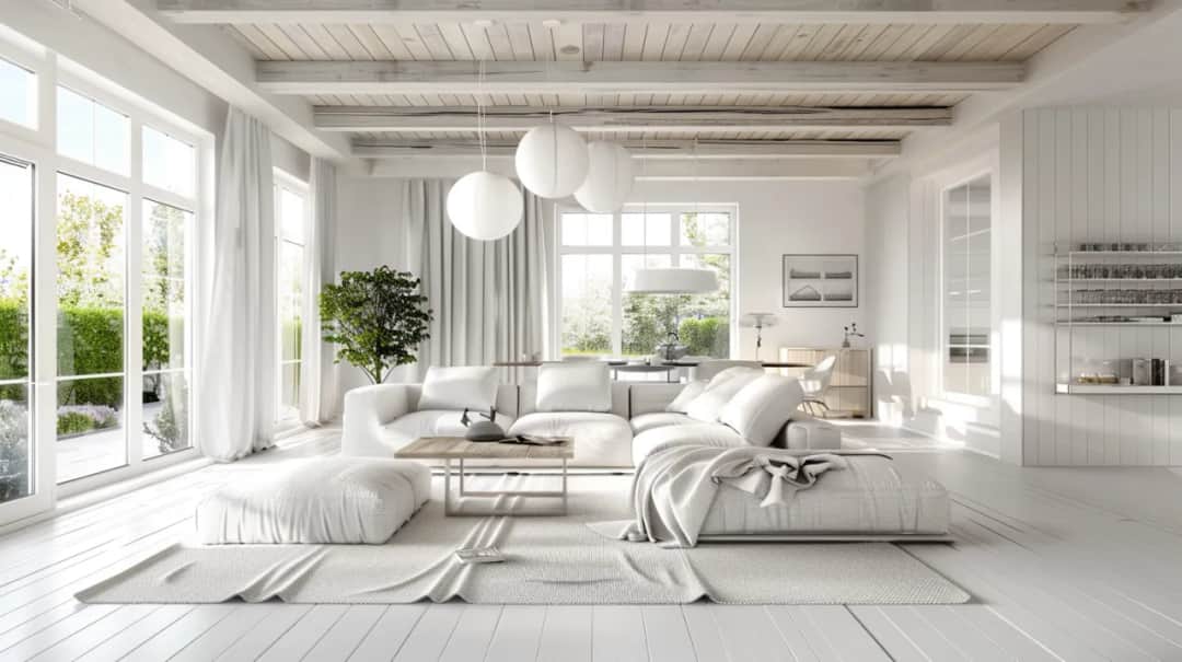 Biała deska na suficie: elegancja i styl dla nowoczesnych wnętrz