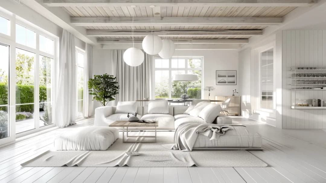 Biała deska na suficie: elegancja i styl dla nowoczesnych wnętrz